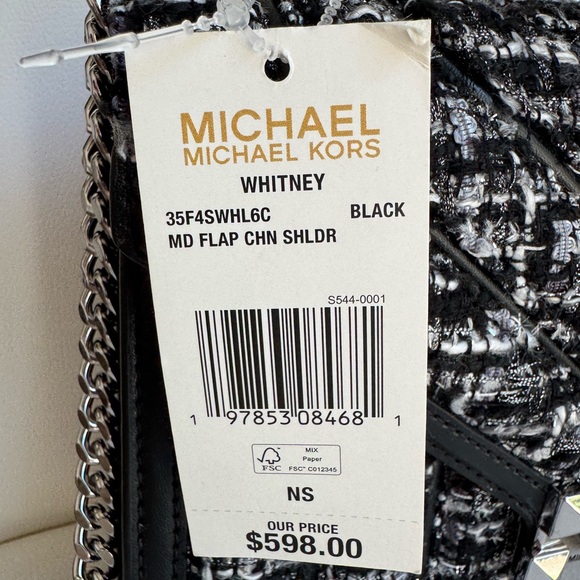 Michael Kors Tweed Handbag NWT - Picture 3 of 9